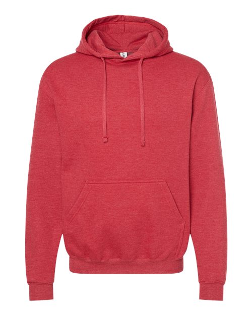 Unisex Fleece Hooded Sweatshirt - Heather Red Front