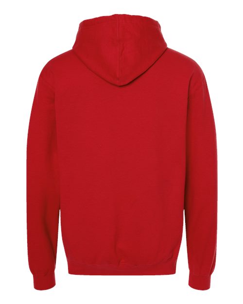 Unisex Fleece Hooded Sweatshirt - Red Back