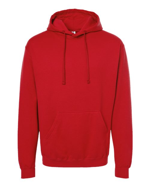 Unisex Fleece Hooded Sweatshirt - Red Front