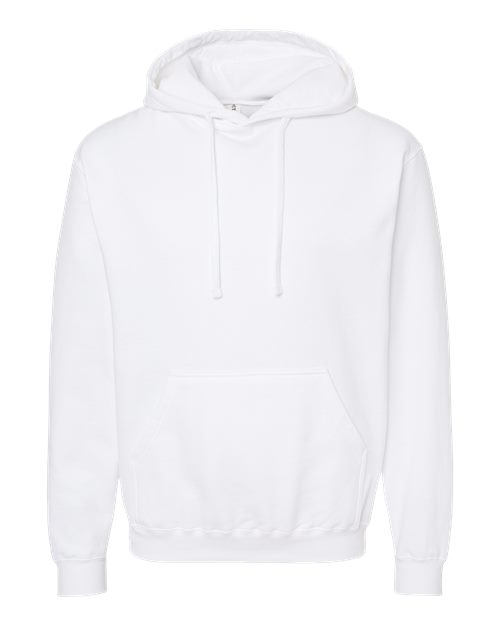 Unisex Fleece Hooded Sweatshirt - White Front