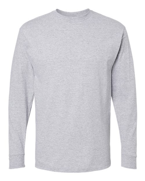 Unisex Gold Soft Touch Long Sleeve T-Shirt - Athletic Grey Front