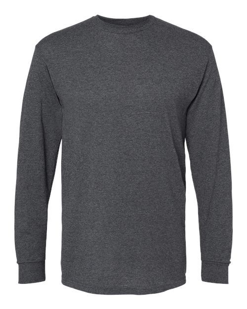 Unisex Gold Soft Touch Long Sleeve T-Shirt - Dark Heather Front