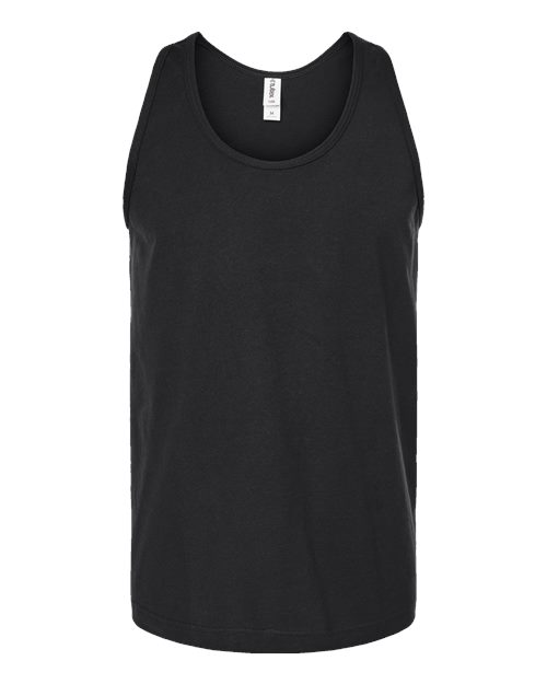 Unisex Fine Jersey Tank Top - Black Front