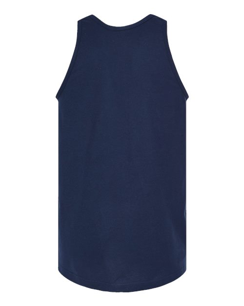Unisex Fine Jersey Tank Top - Navy Back