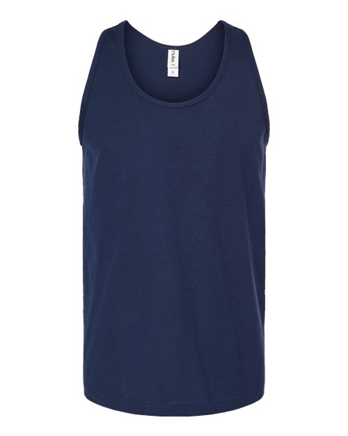 Unisex Fine Jersey Tank Top - Navy Front