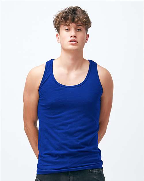 Unisex Fine Jersey Tank Top - Royal (disc) Front