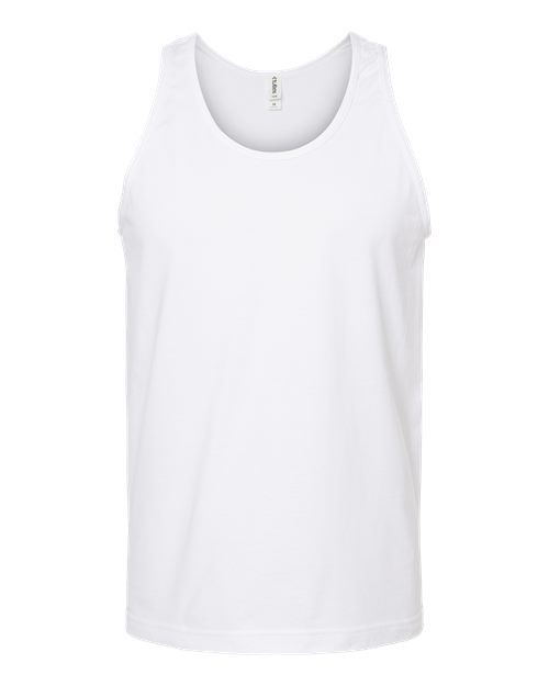 Unisex Fine Jersey Tank Top - White Front