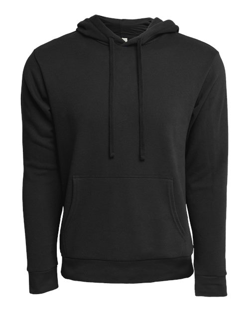 Unisex Laguna Sueded Hoodie Sweatshirt - Black Front
