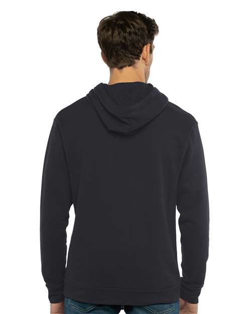 Unisex Laguna Sueded Hoodie Sweatshirt - Black Back