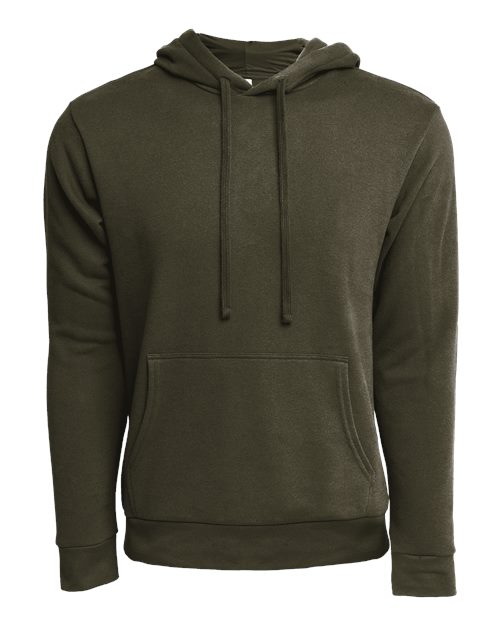 Unisex Laguna Sueded Hoodie Sweatshirt - Military Green Front