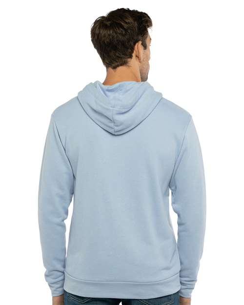Unisex Laguna Sueded Hoodie Sweatshirt - Stonewash Denim Back