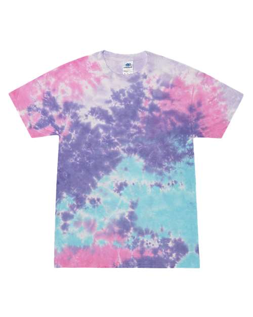 Unisex Multi-Color Tie-Dyed T-Shirt - Cotton Candy Front