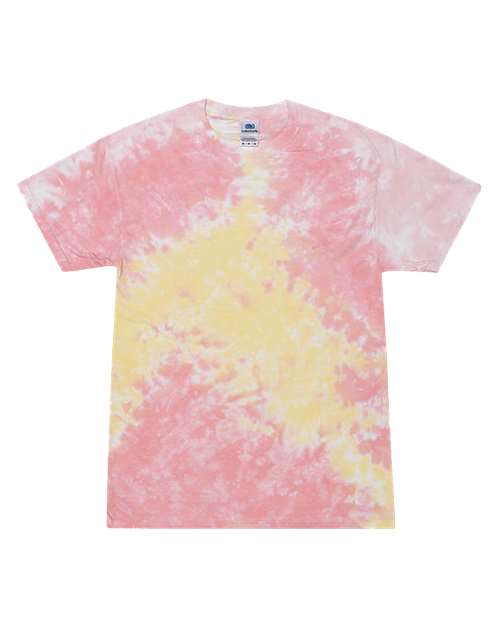 Unisex Multi-Color Tie-Dyed T-Shirt - Funnel Cake Front