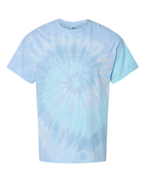 Unisex Multi-Color Tie-Dyed T-Shirt - Lagoon Front