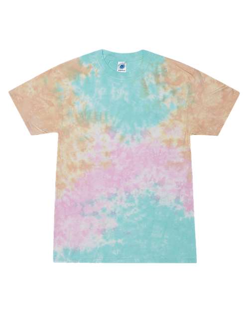 Unisex Multi-Color Tie-Dyed T-Shirt - Snow Cone Front
