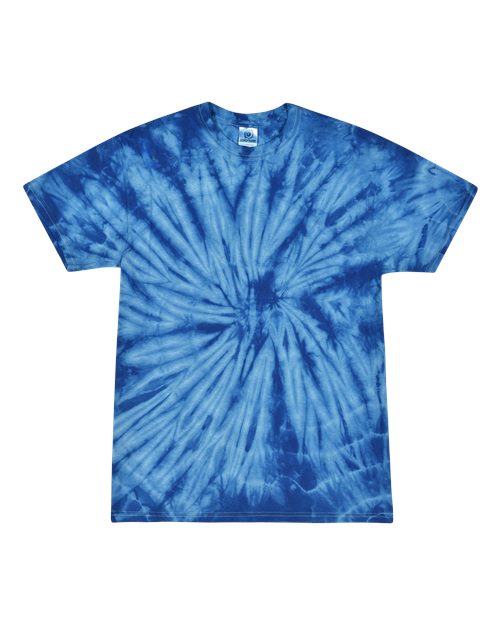 Unisex Multi-Color Tie-Dyed T-Shirt - Spider Royal Front