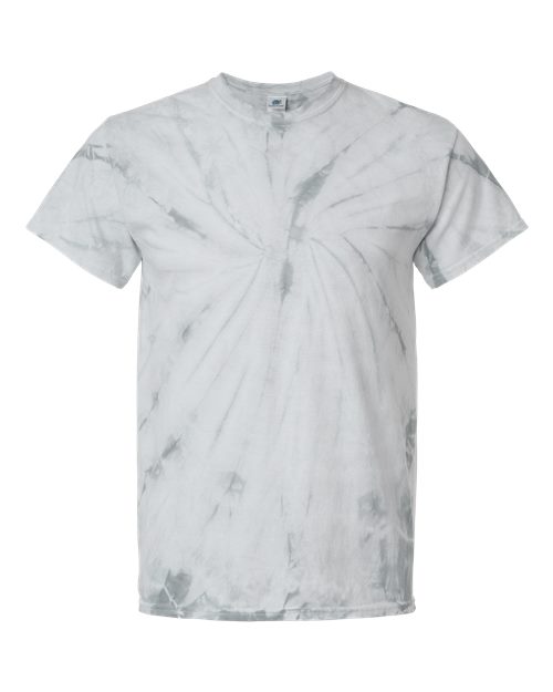 Unisex Multi-Color Tie-Dyed T-Shirt - Spider Silver Front