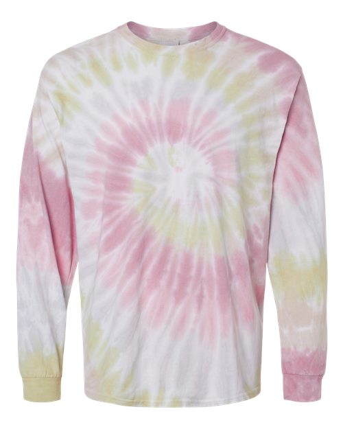 Unisex Tie-Dyed Long Sleeve T-Shirt - Desert Rose Front