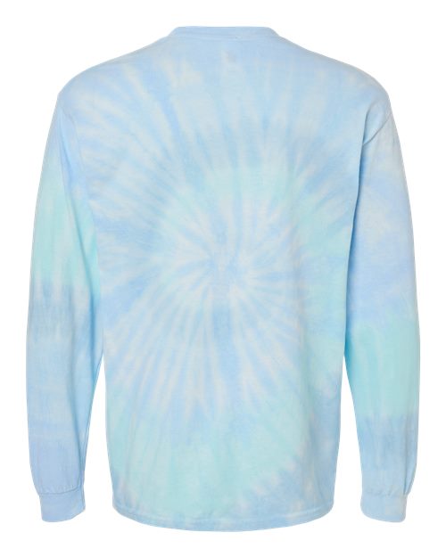 Unisex Tie-Dyed Long Sleeve T-Shirt - Lagoon Back