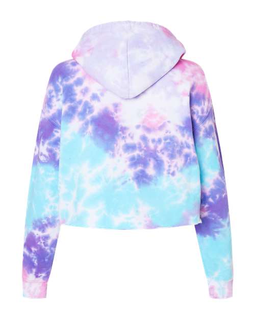 Women's Tie-Dyed Crop Hooded Sweatshirt - Cotton Candy Back