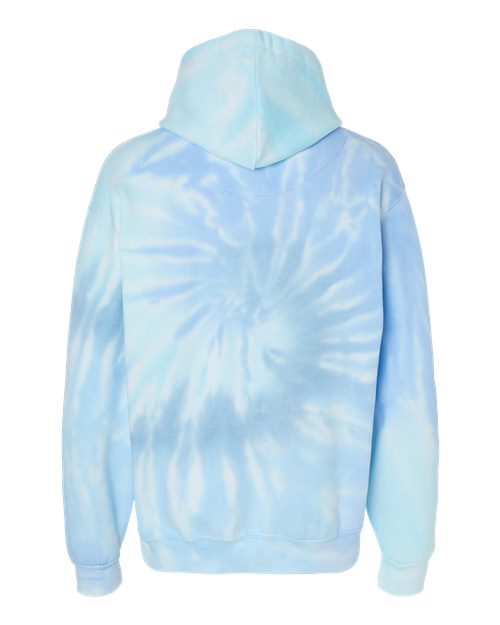 Unisex Tie-Dyed Hooded Sweatshirt - Lagoon Back