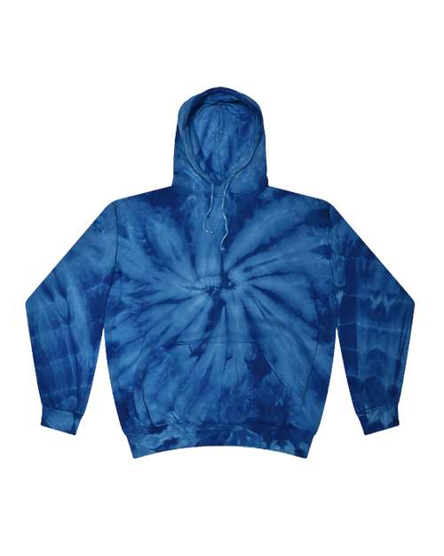 Unisex Tie-Dyed Hooded Sweatshirt - Spider Royal Front