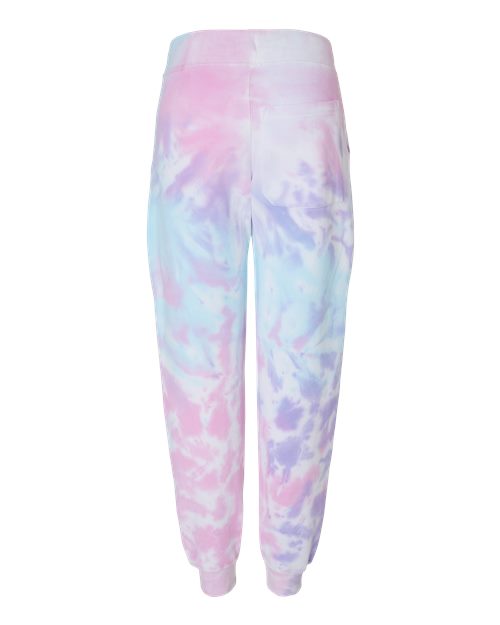 Unisex Tie-Dyed Joggers - Cotton Candy Back