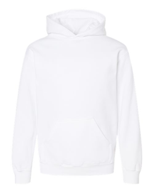 Youth Hooded Sweatshirt - White Front