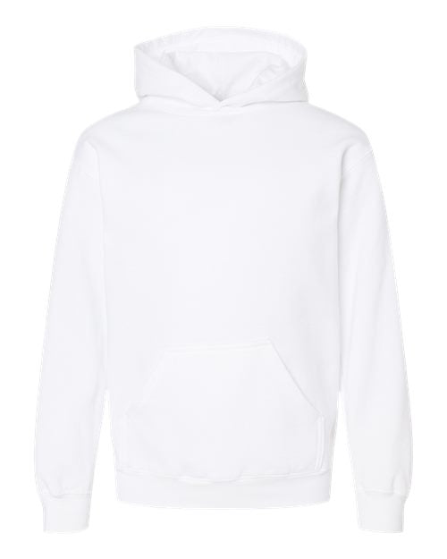 Tultex Youth Hooded Sweatshirt - White Front