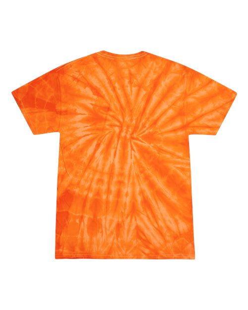 Youth Multi-Color Tie-Dyed T-Shirt - Spider Orange Back