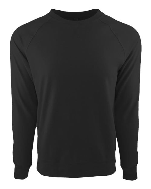Unisex Laguna Raglan Crewneck Sweatshirt - Graphite Black Front