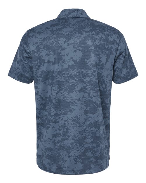 Men's All Over Camo Print Polo - Tech Ink Back