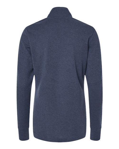 Women's 3-Stripes Quarter-Zip Sweater Pullover - Collegiate Navy Melange Back