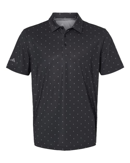 Men's Ultimate365 Pine Tree Polo - Black/ Grey Three Front