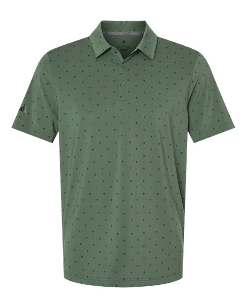 Men's Ultimate365 Pine Tree Polo - Green Oxide/ Black Front