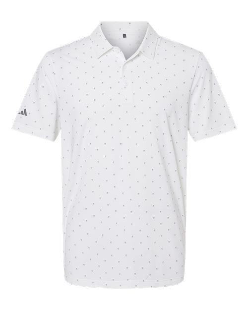 Men's Ultimate365 Pine Tree Polo - White/ Grey Three Front