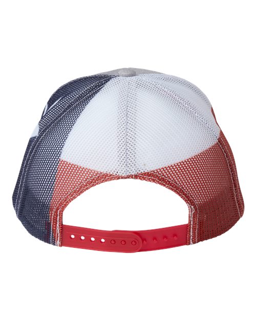 Printed Mesh Trucker Cap - Heather Grey/ Texas Flag Back