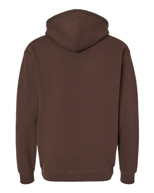 Unisex Heavyweight Hooded Sweatshirt - Brown Back