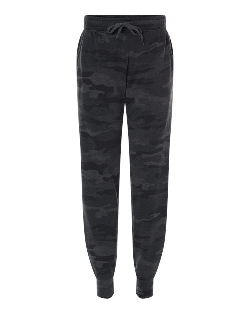 Independent Trading Co. Women's California Wave Wash Sweatpants - Black Camo Heather Front