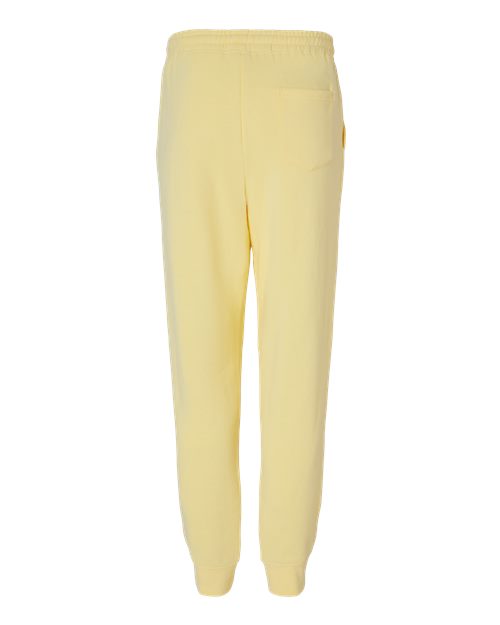 Men's Midweight Fleece Sweatpants - Light Yellow Back