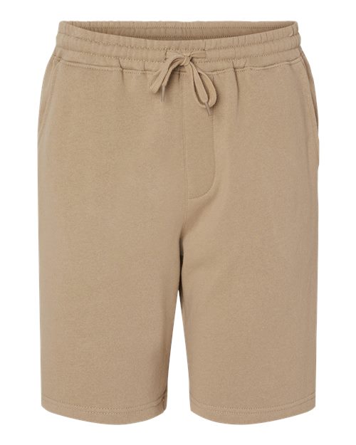 Men's Midweight Fleece Shorts - Sandstone Front