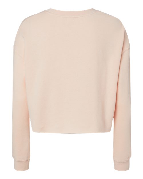 Women's Lightweight Crop Crewneck Sweatshirt - Blush Back