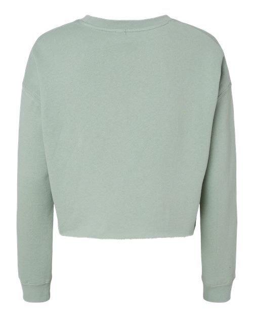Women's Lightweight Crop Crewneck Sweatshirt - Sage Back