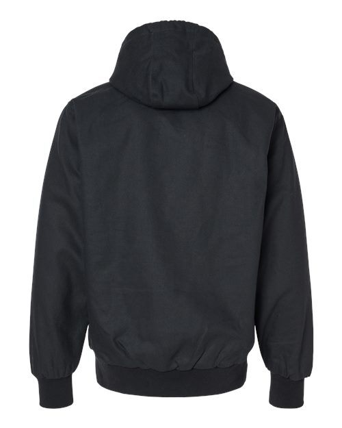 Men's Insulated Canvas Workwear Jacket - Black Back