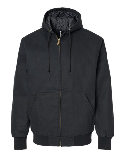 Men's Insulated Canvas Workwear Jacket - Black Front