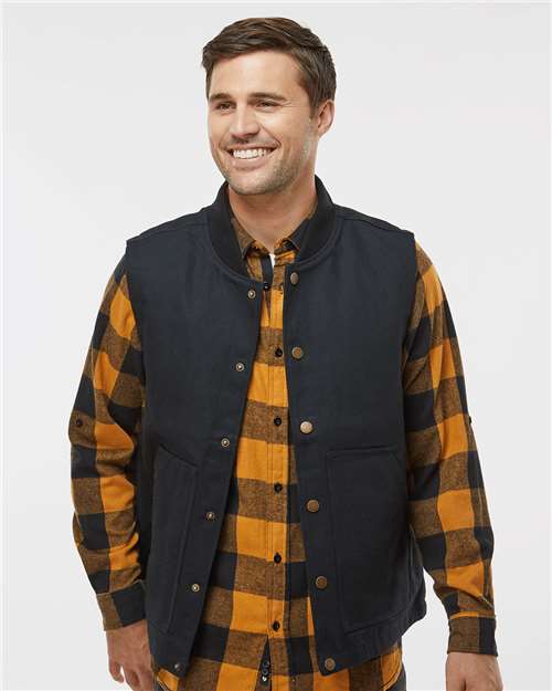Independent Trading Co. Men's Insulated Canvas Workwear Vest - Model Front
