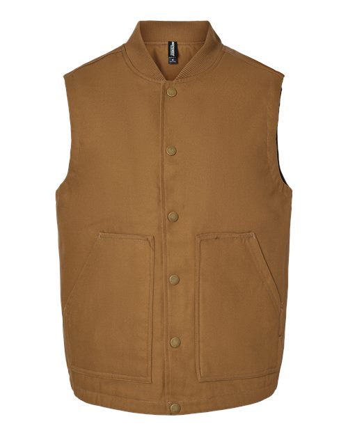 Men's Insulated Canvas Workwear Vest - Saddle Front