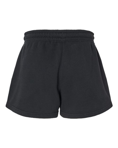 Women’s Lightweight California Wave Wash Fleece Shorts - Black Back