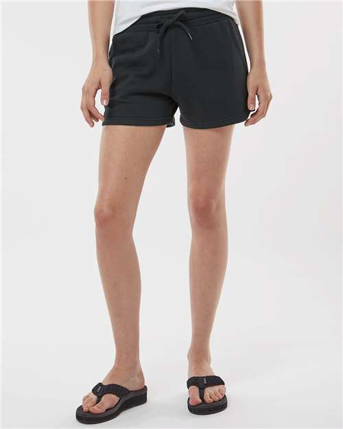 Independent Trading Co. Women’s Lightweight California Wave Wash Fleece Shorts - Model Front