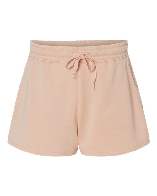Women’s Lightweight California Wave Wash Fleece Shorts - Blush Front